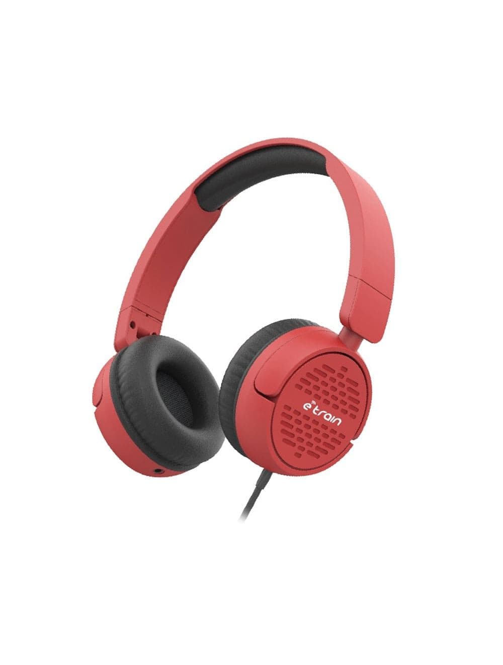 Etrain HP63 Wired On-Ear Headphones with Microphone , Red