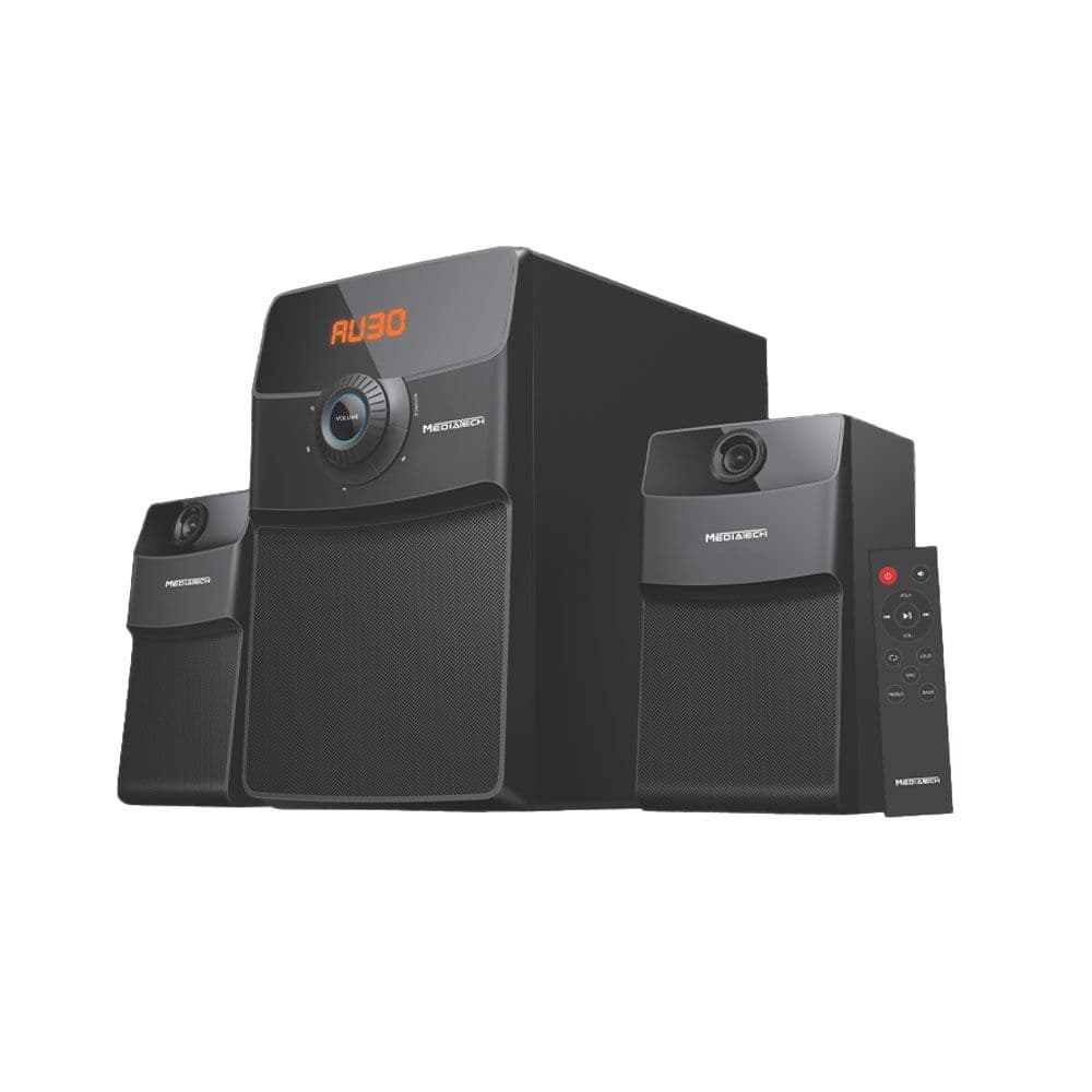 Mediatech Wired and Wireless Subwoofer , 3 Units , Black - MT-610