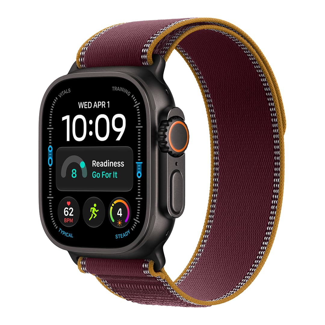 Apple Watch Ultra 4 Smart Watch , 49 Millimeter Black Titanium and Trail Burgundy