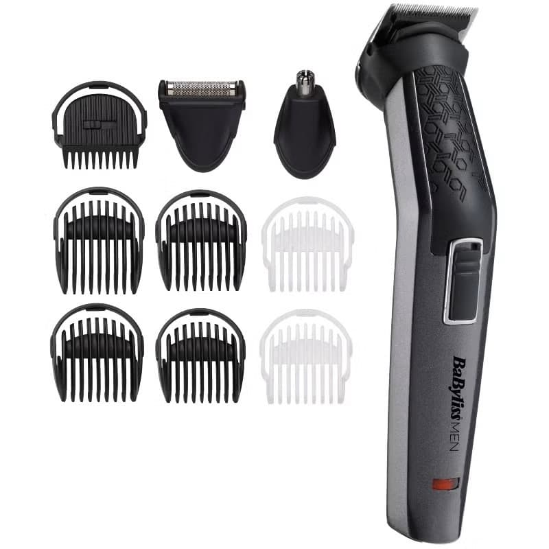 Babyliss Hair Trimmer with Attachments , Black Grey - MT727EBLACK