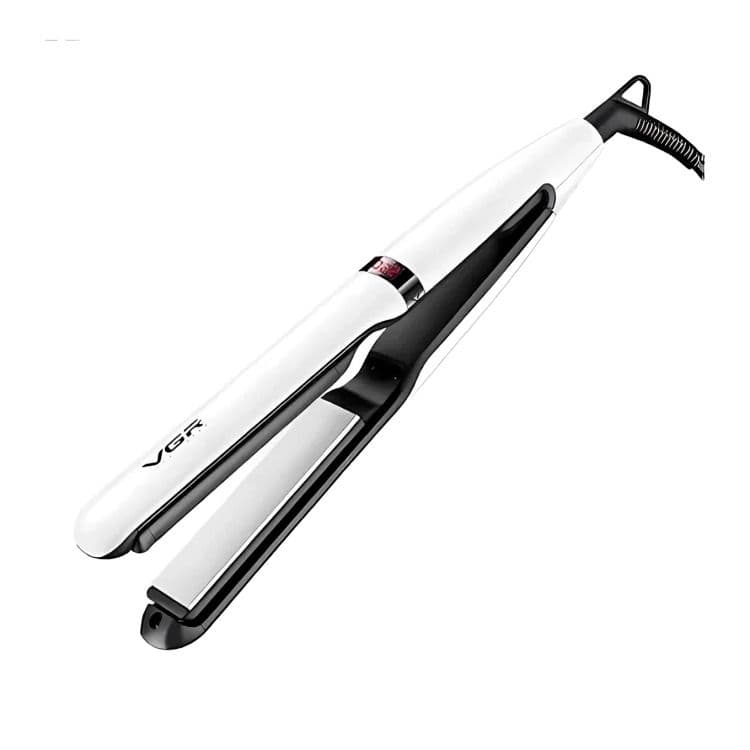 VGR Ceramic Hair Straightener 220 Celsius , White - V-512