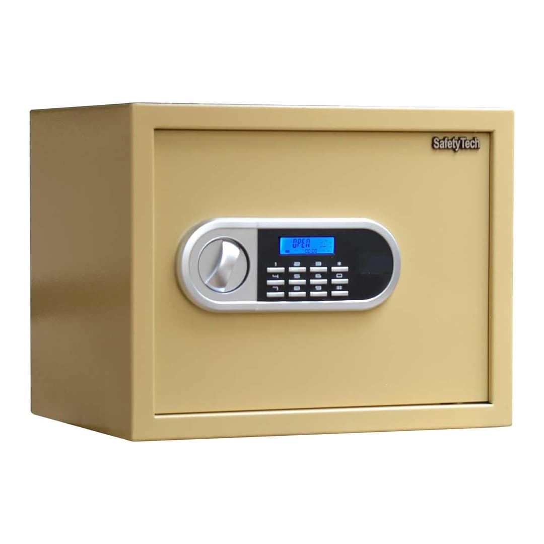 Safety Tech Digital Electronic with Key Lock Safe Box ,30 Liter ,Beige - GN 30 SDA