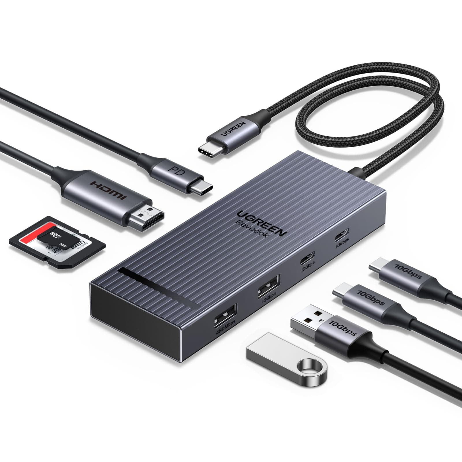 Ugreen Revodok Pro USB Hub ,Multi Ports - 75027