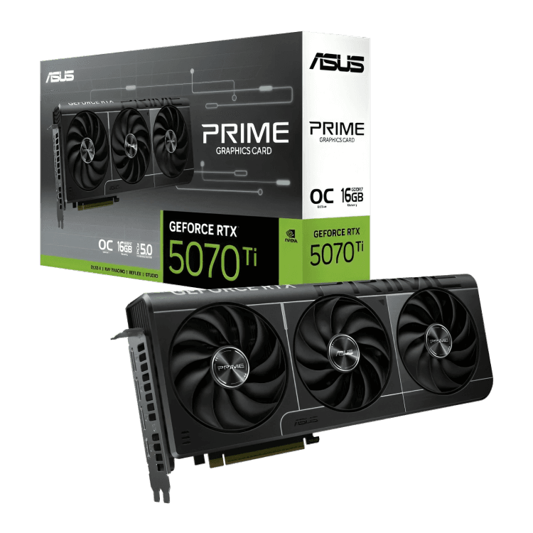 Asus PRIME GeForce RTX 5070 Ti NVIDIA OC Graphic Card - PRIME-RTX5070TI-O16G