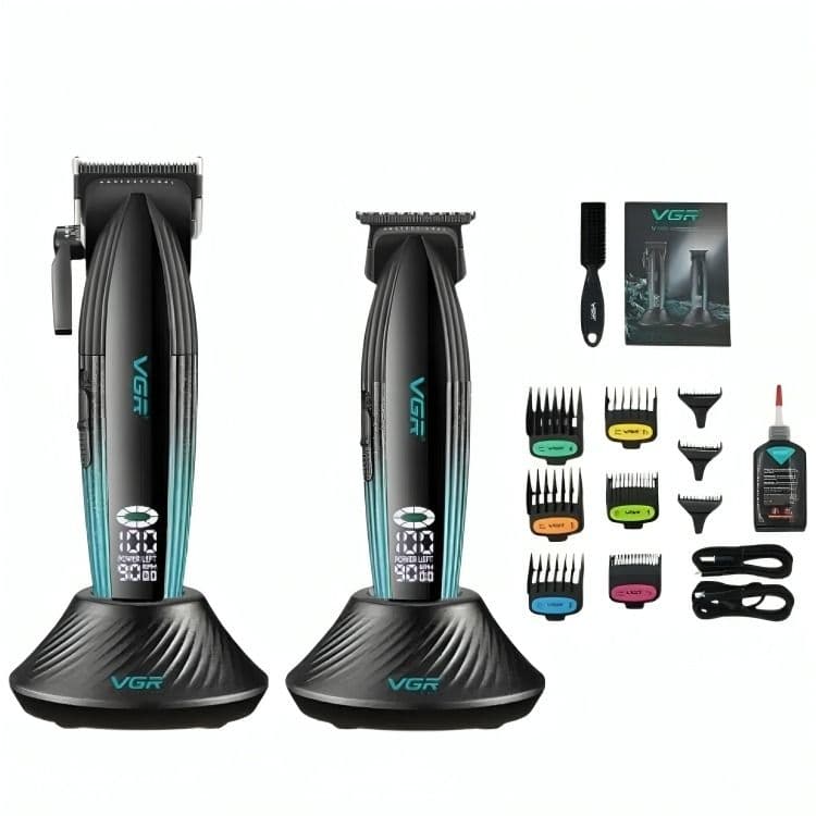 VGR 2 in 1 Hair Clipper Kit , Turquoise Black - V-889 S2