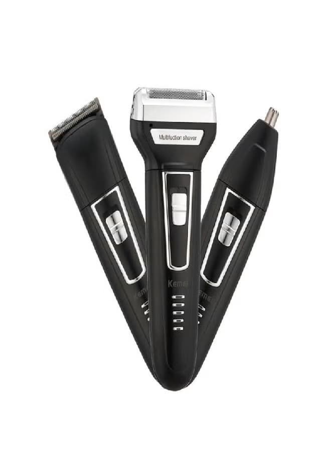 VGR 3 In 1 Rechargeable Hair Trimmer , Black - V-210