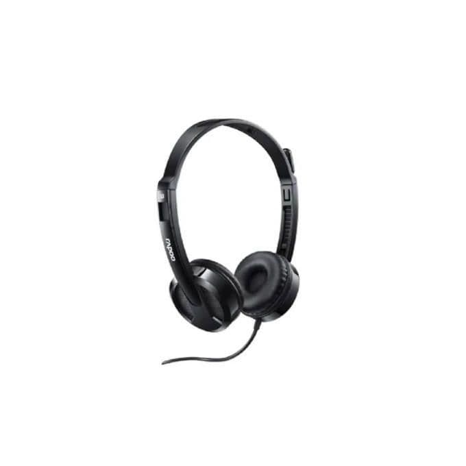 Rapoo H100 Wired On Ear Headphones , Black