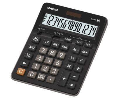 Casio Basic Calculator , Black - GX-14B-W-DC