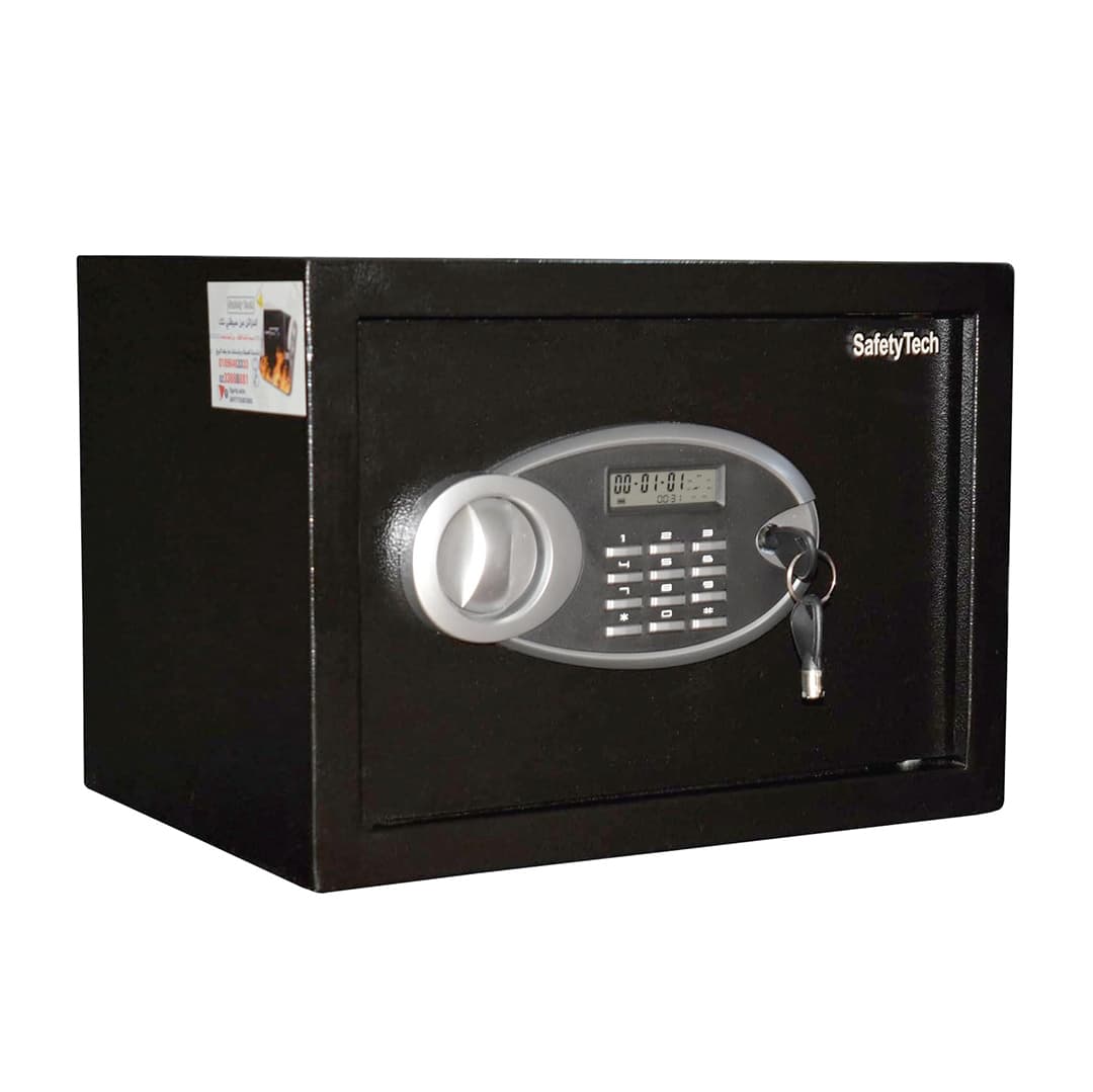 Safety Tech Digital Electronic with Key Lock Safe Box ,25 Liter ,Black - GN25 EUD2