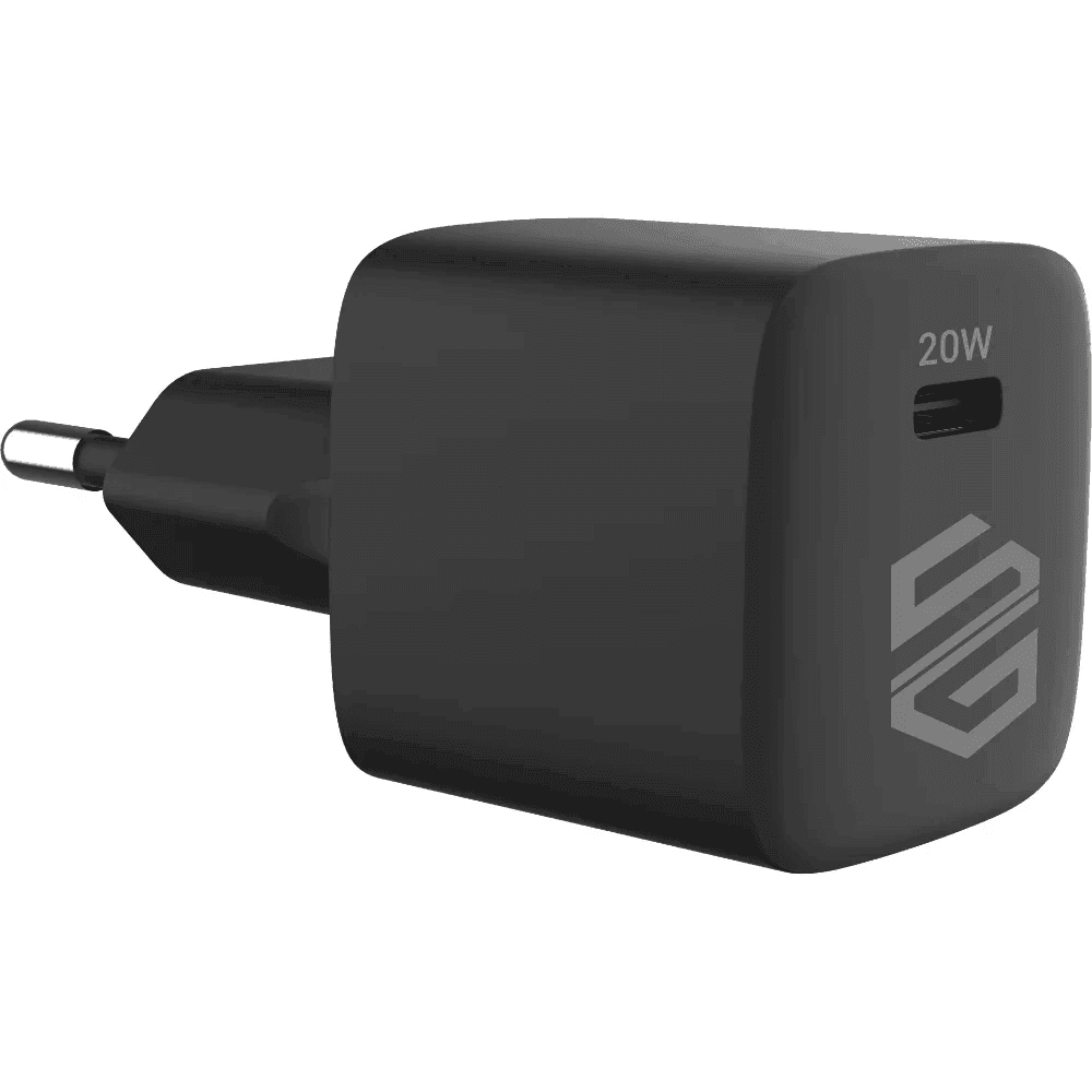 Smart Gate Wall Charger Type C , 20 Watt 240 Volt Black
