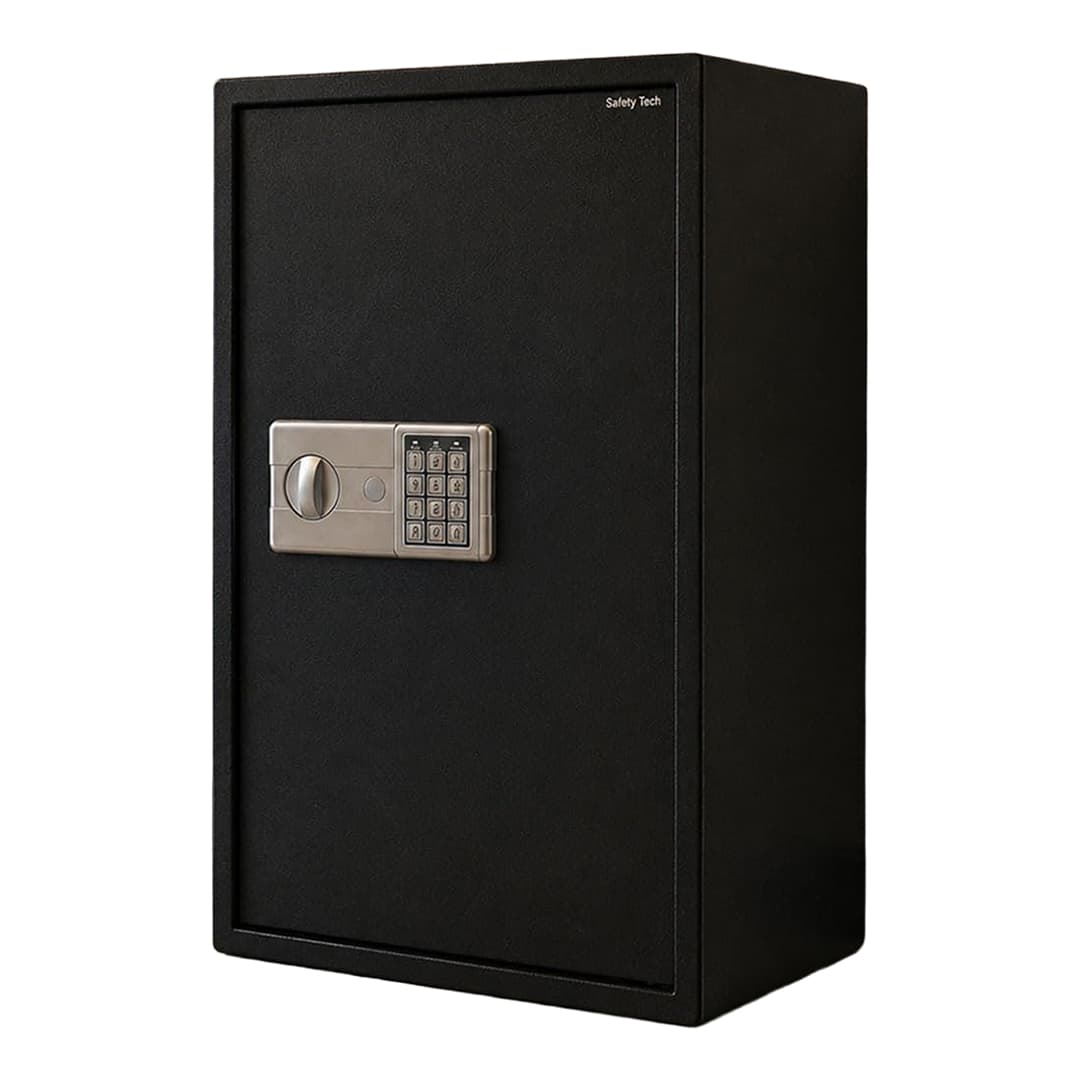 Safety Tech Jumbo Digital Electronic with Key Lock Safe Box ,75 Liter ,Black - GN75 LK