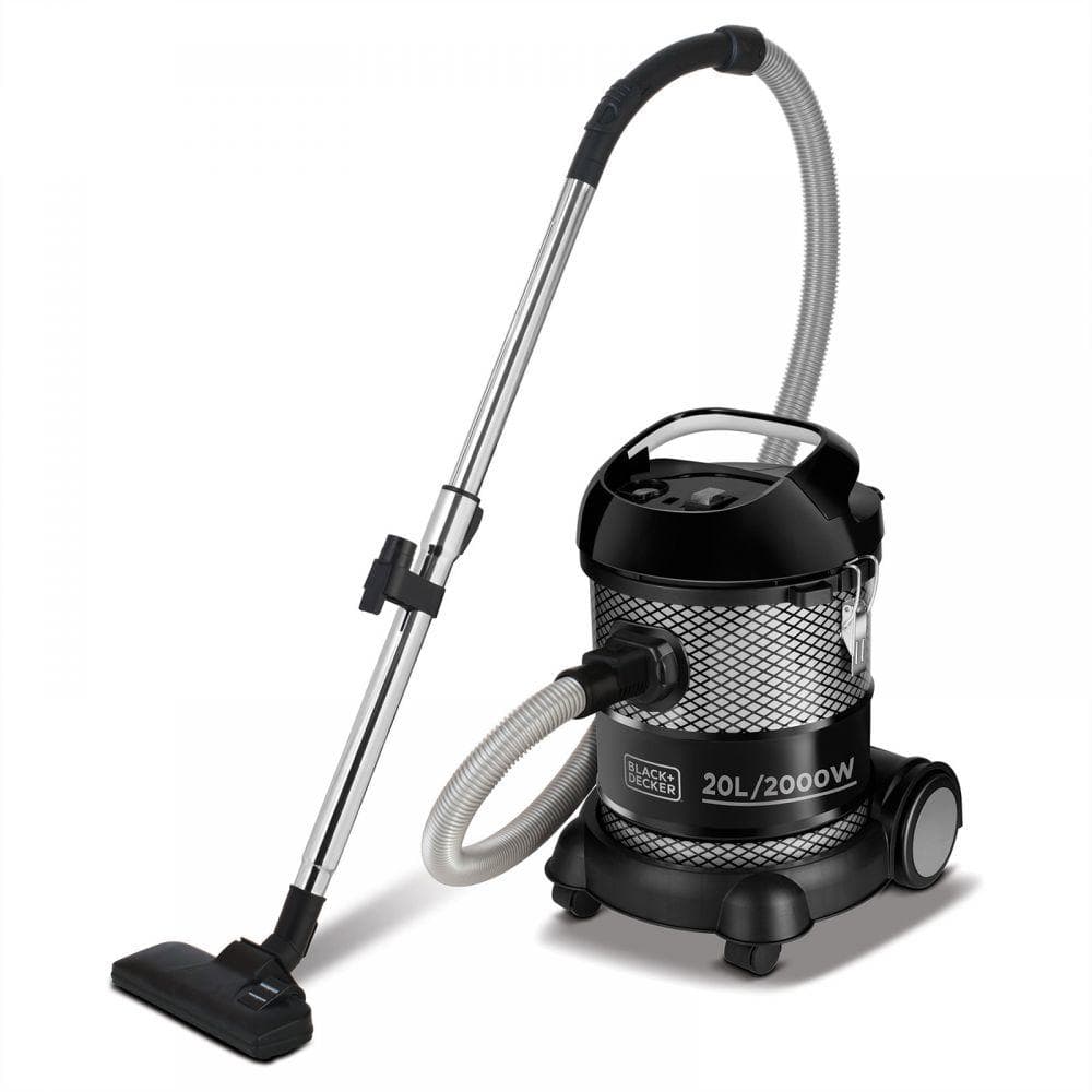 Black + Decker Drum Vacuum Cleaner , Black - BV2000
