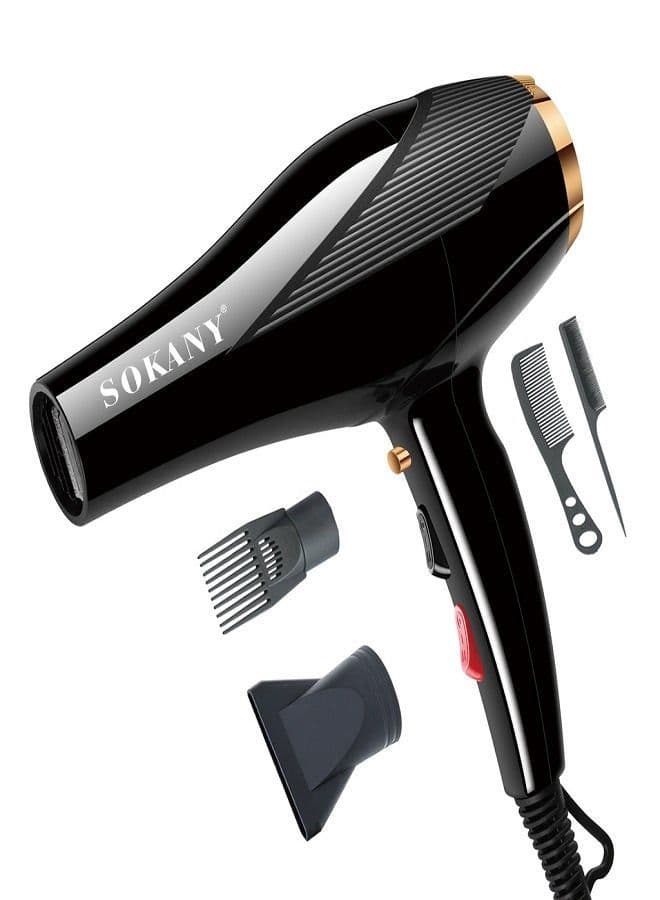 Sokany Hair Dryer 2600 Watt , Black - SK-2214