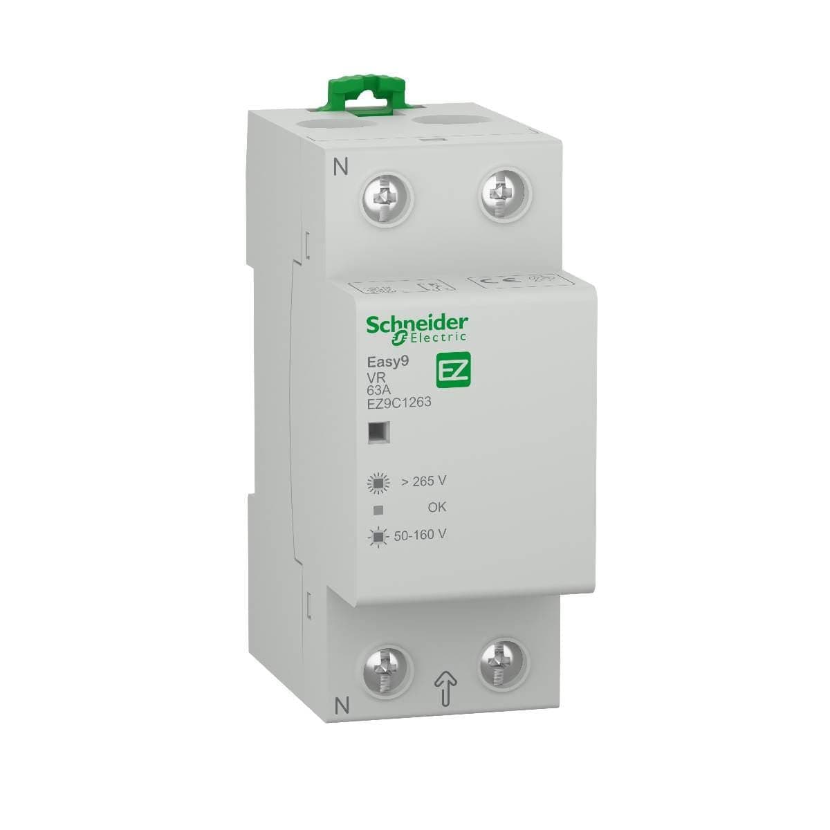 Schneider Electric Easy 9 Voltage Relay , Light Grey - EZ9C1263