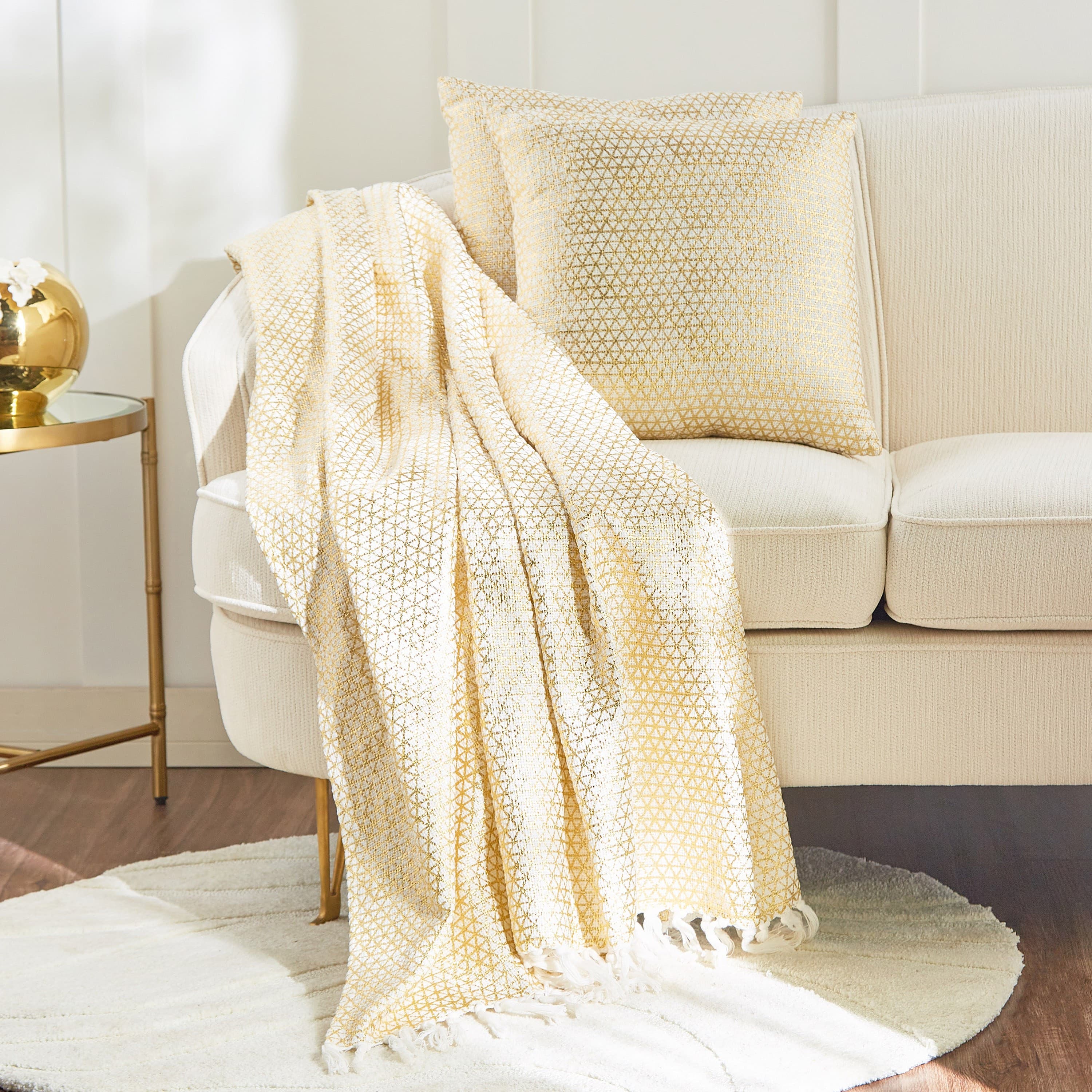 Rizzy 3-Piece Throw Set - 130x170 cm Throws & Blankets