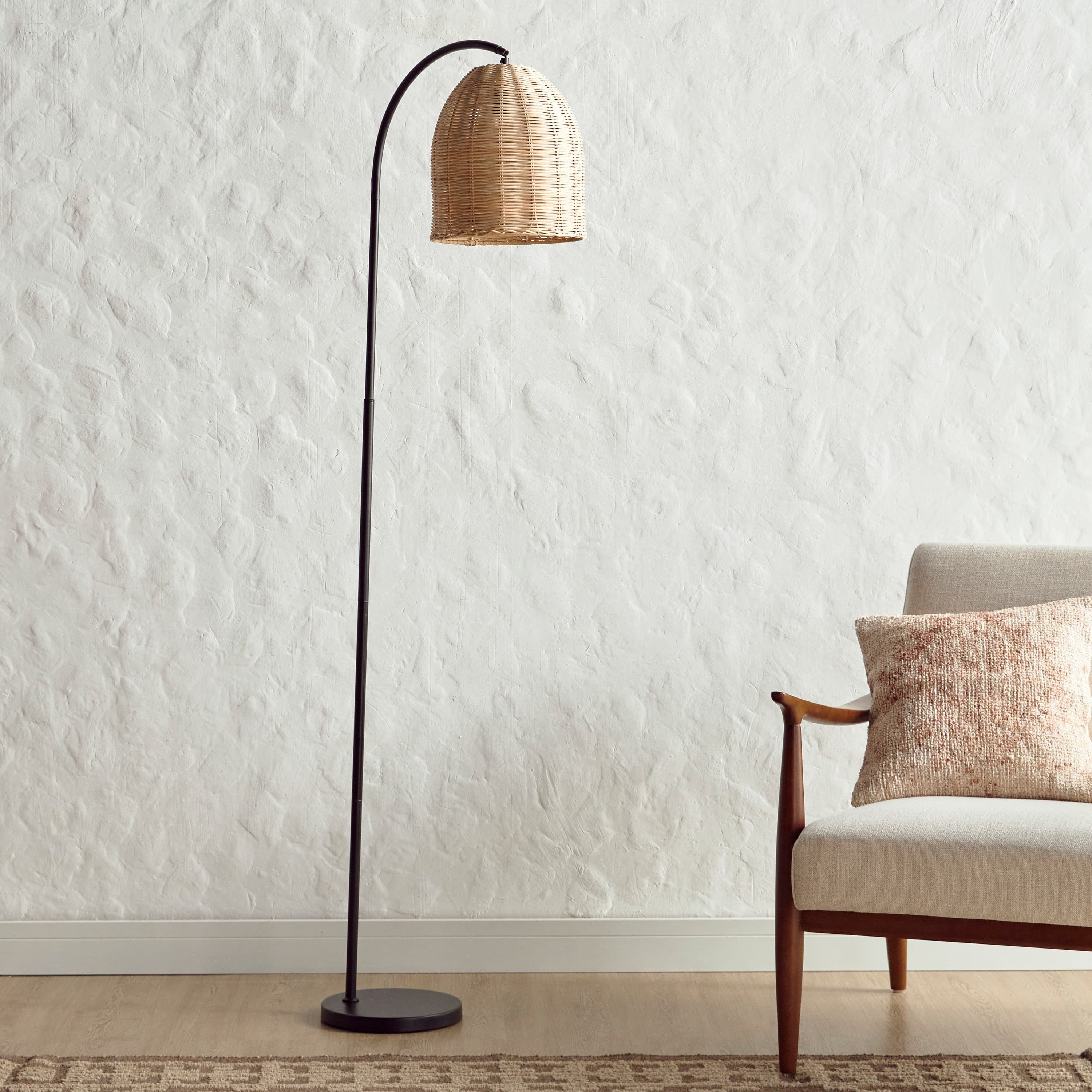 Aegina Rattan Floor Lamp - 177 cm Lighting