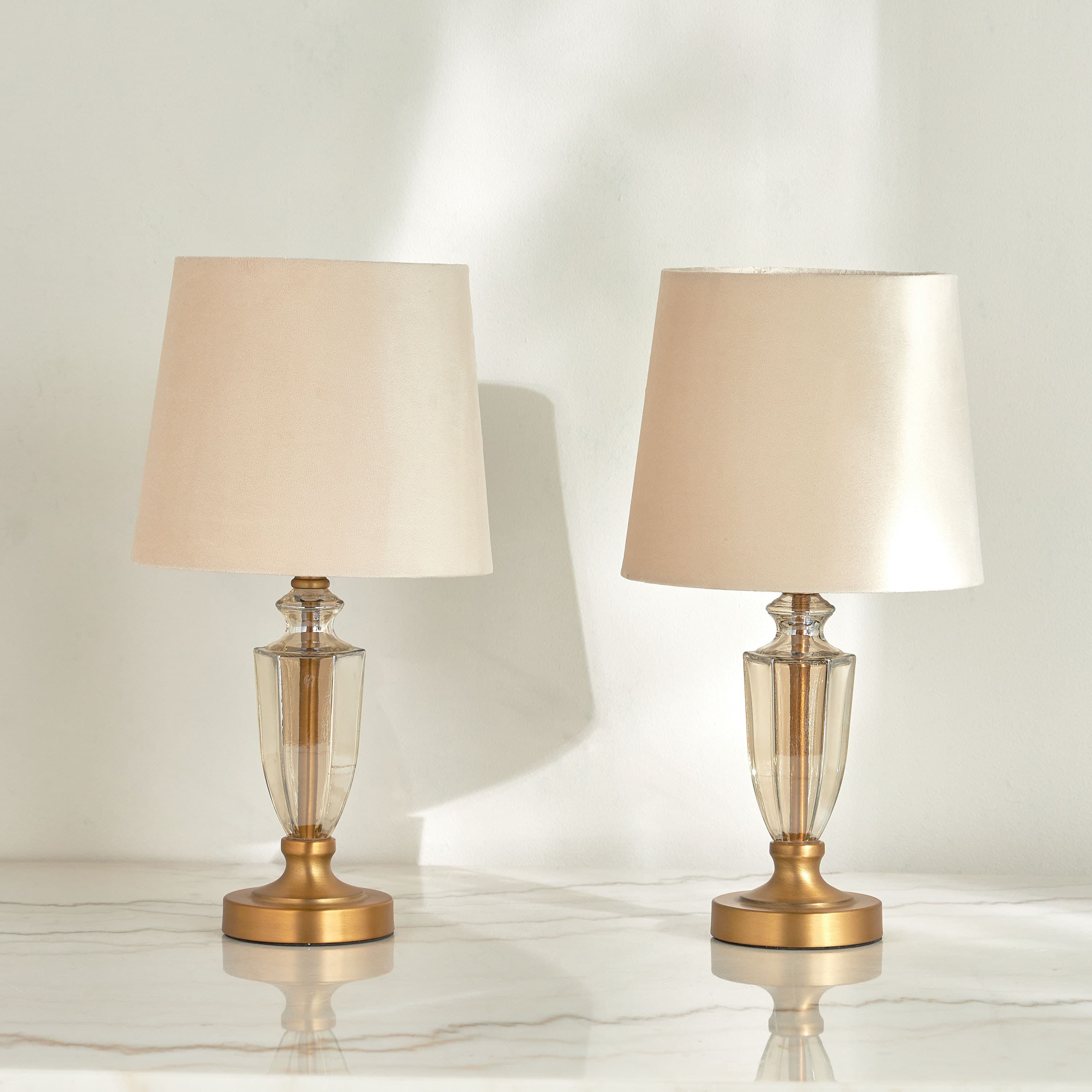 Lacenta 2-Piece Glass Table Lamp Set - 47 cm Lighting