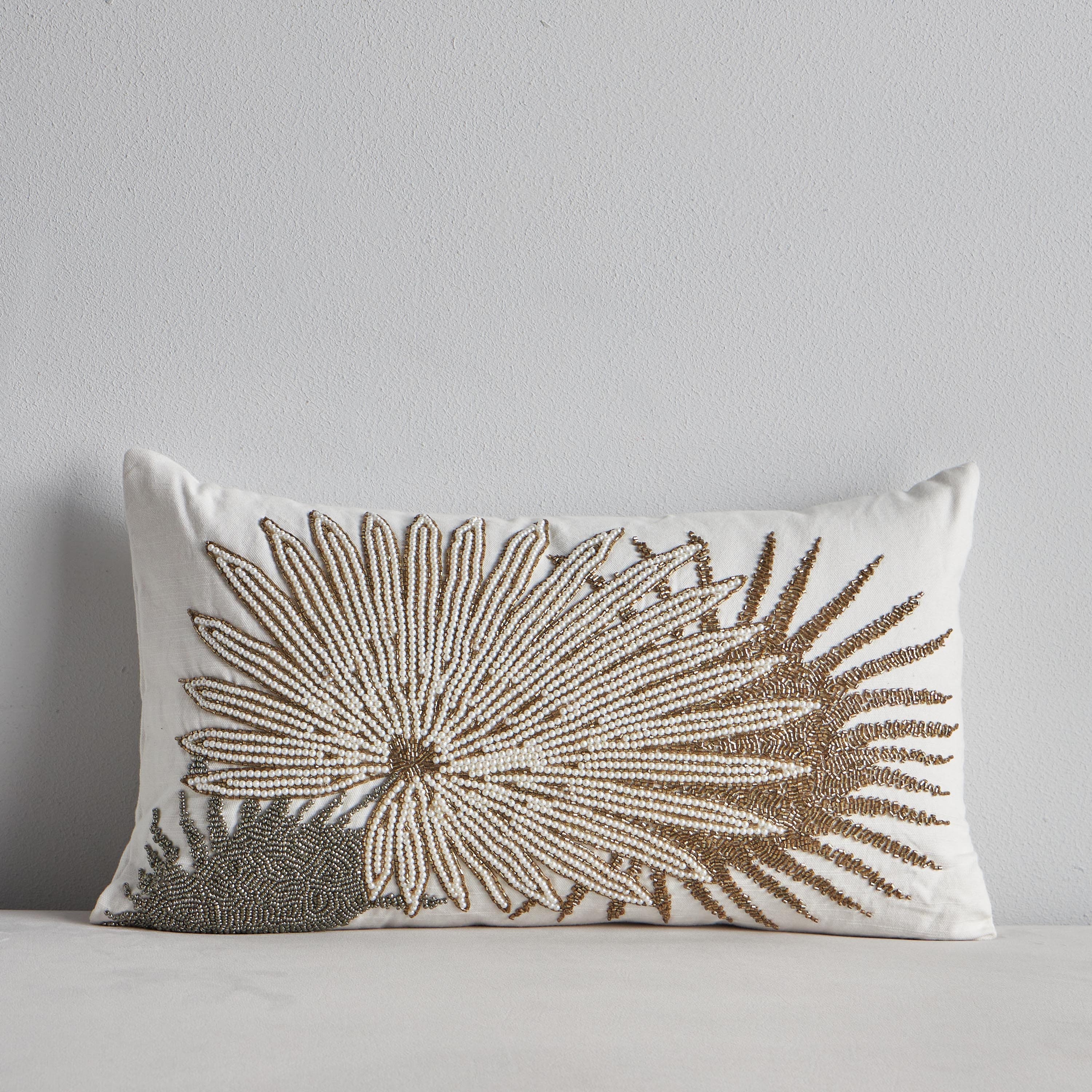 Charm Beaded Filled Cushion - 30x50 cm Household