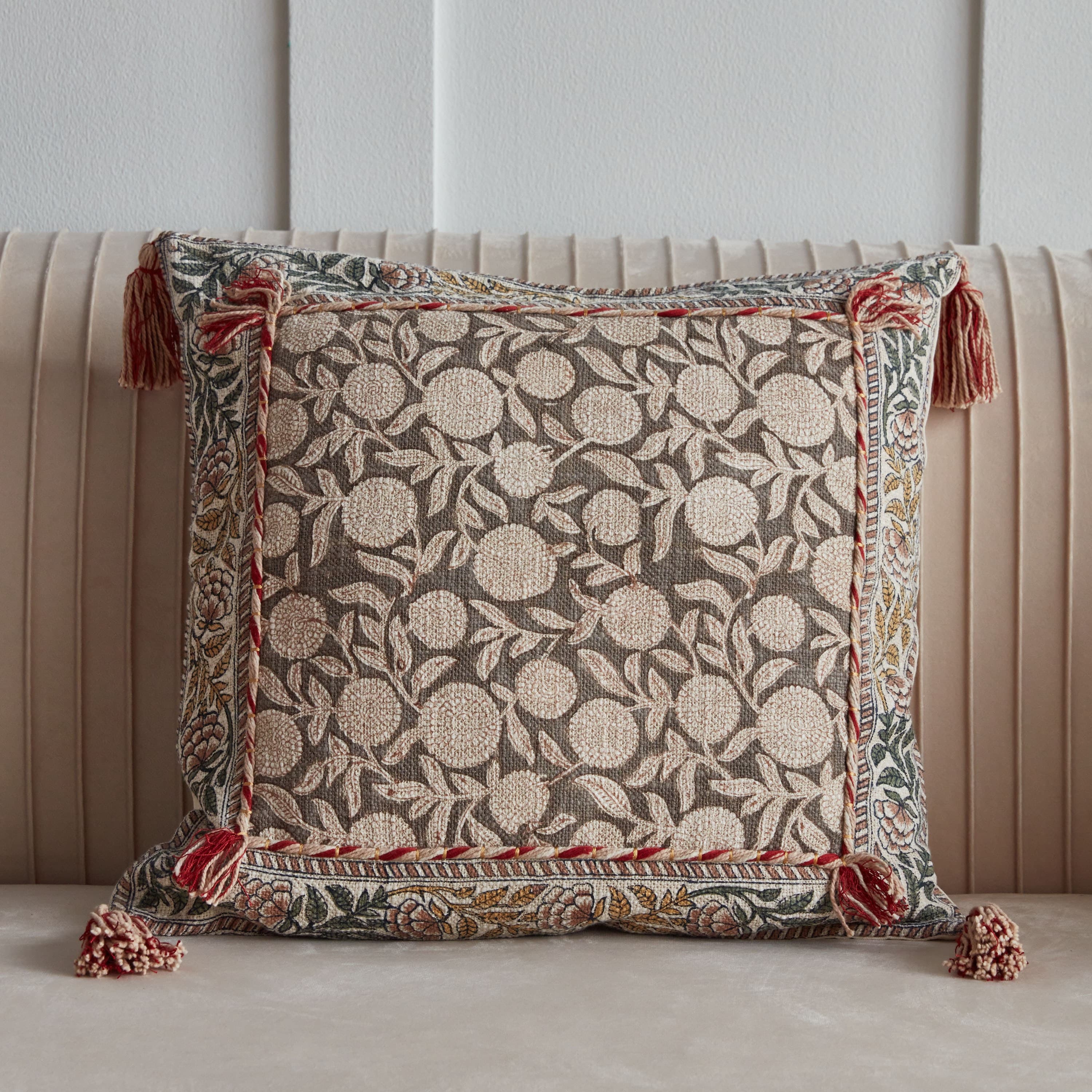 Ceren Embroidered Cushion Cover - 50x50 cm