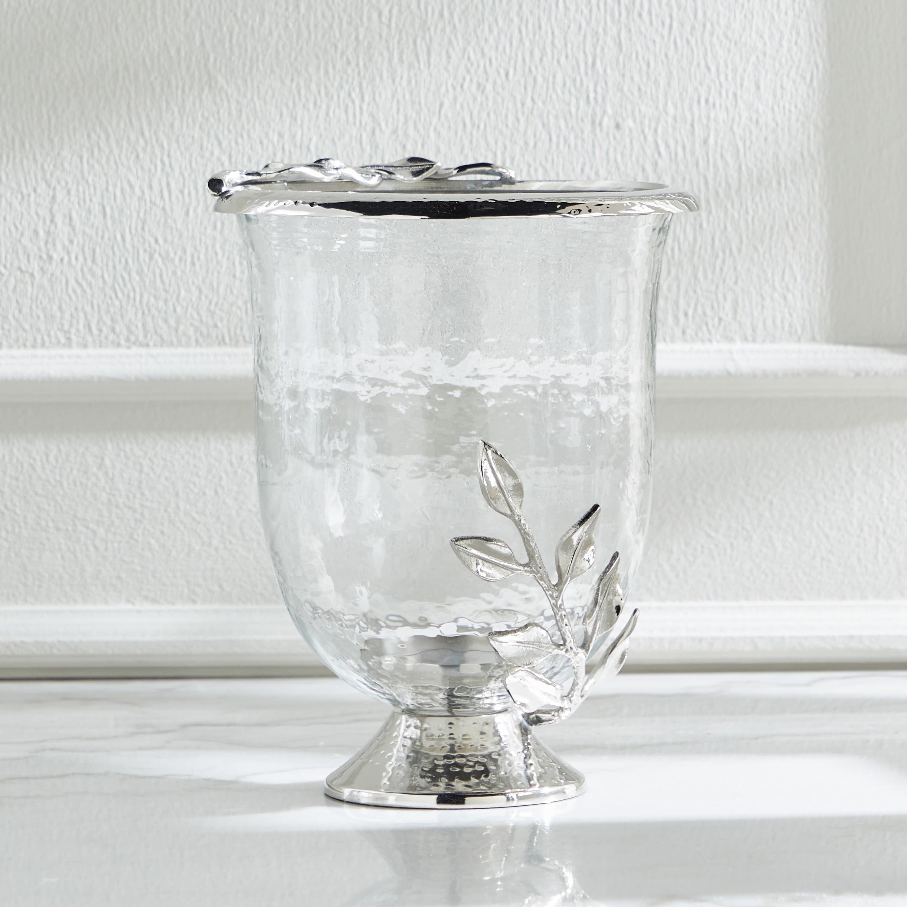 Silver Oak Hurricane Candleholder