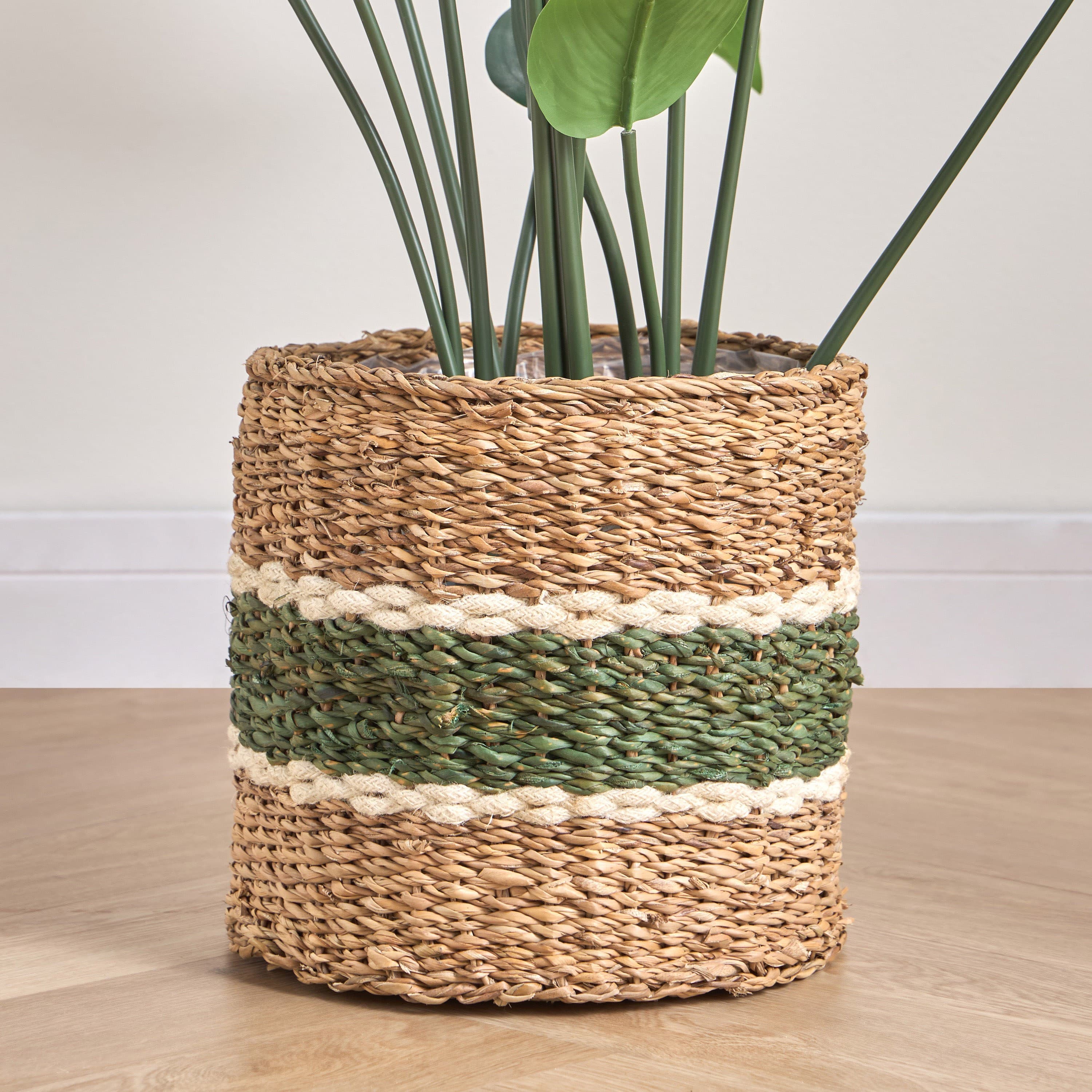 Migo Mia Seagrass and Jute Planter - 28 cm Pots & Planters