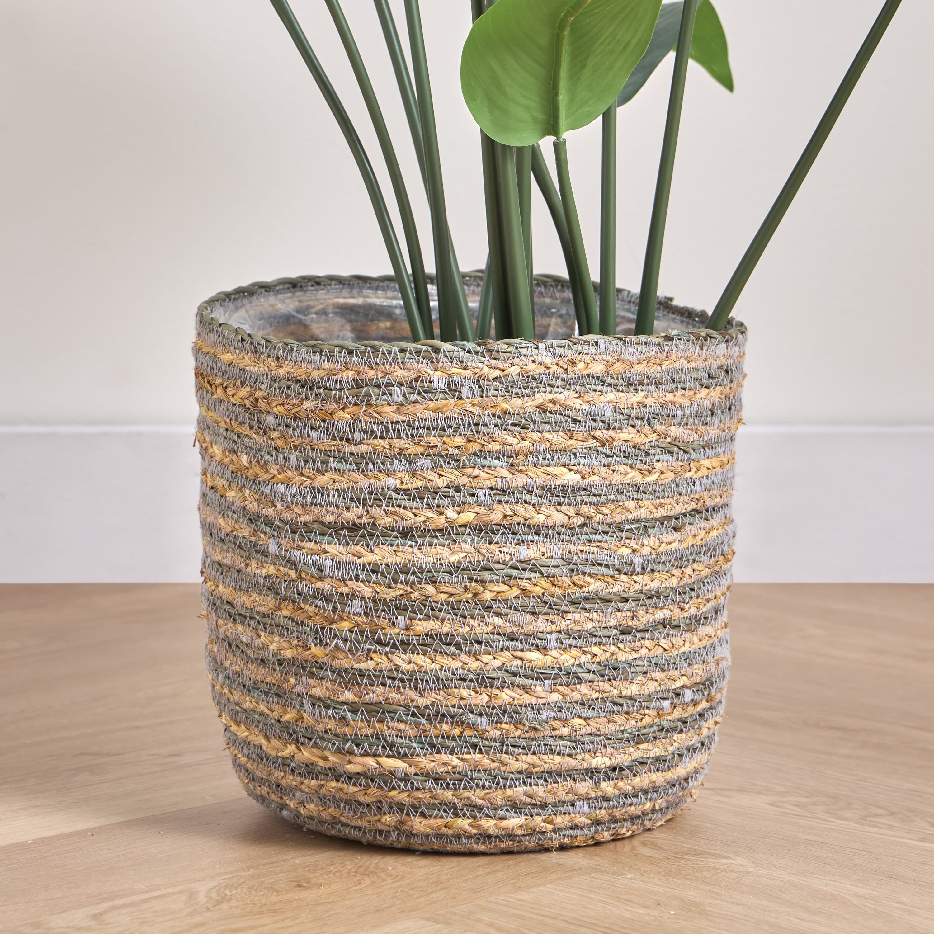 Caresto Seagrass and Straw Planter - 28 cm Pots & Planters