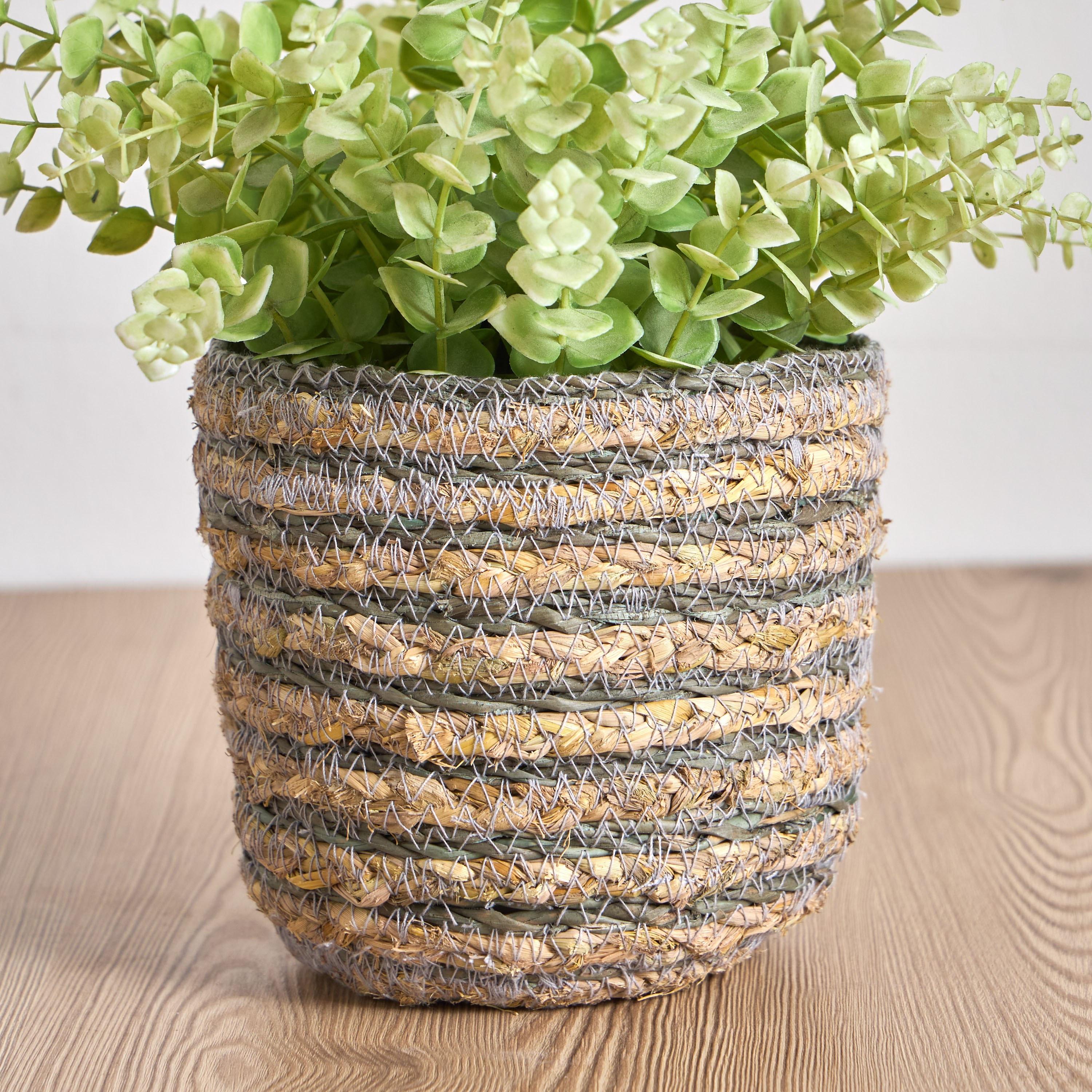 Caresto Seagrass and Straw Planter - 15 cm Pots & Planters