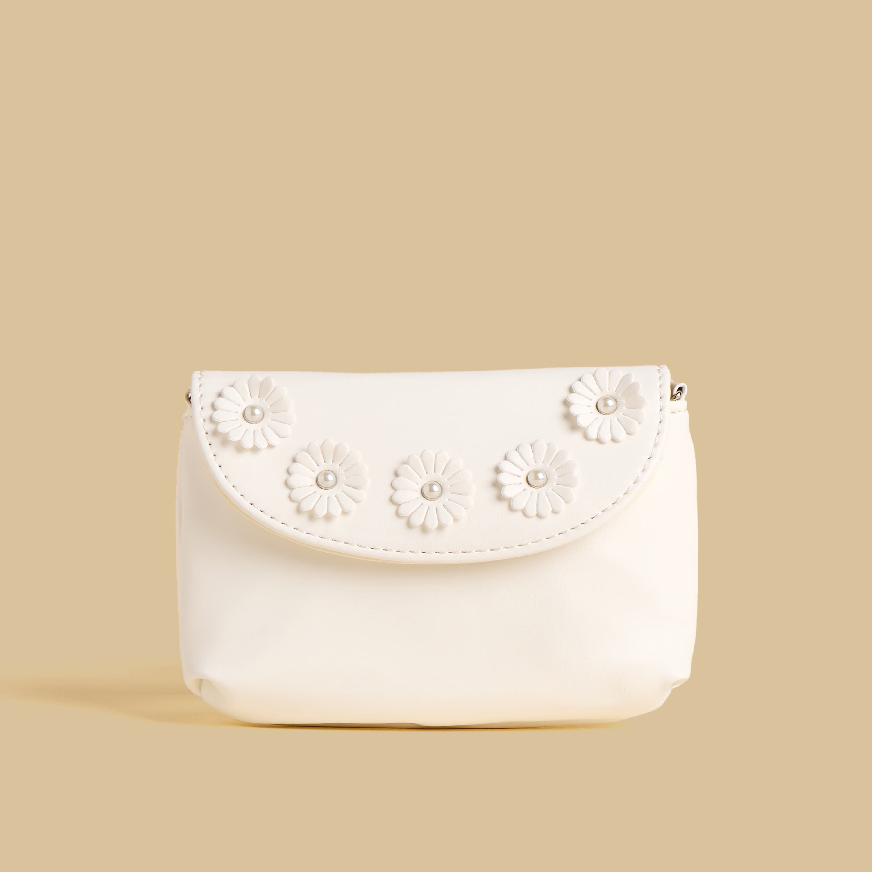 Floral Embellished Crossbody Bag