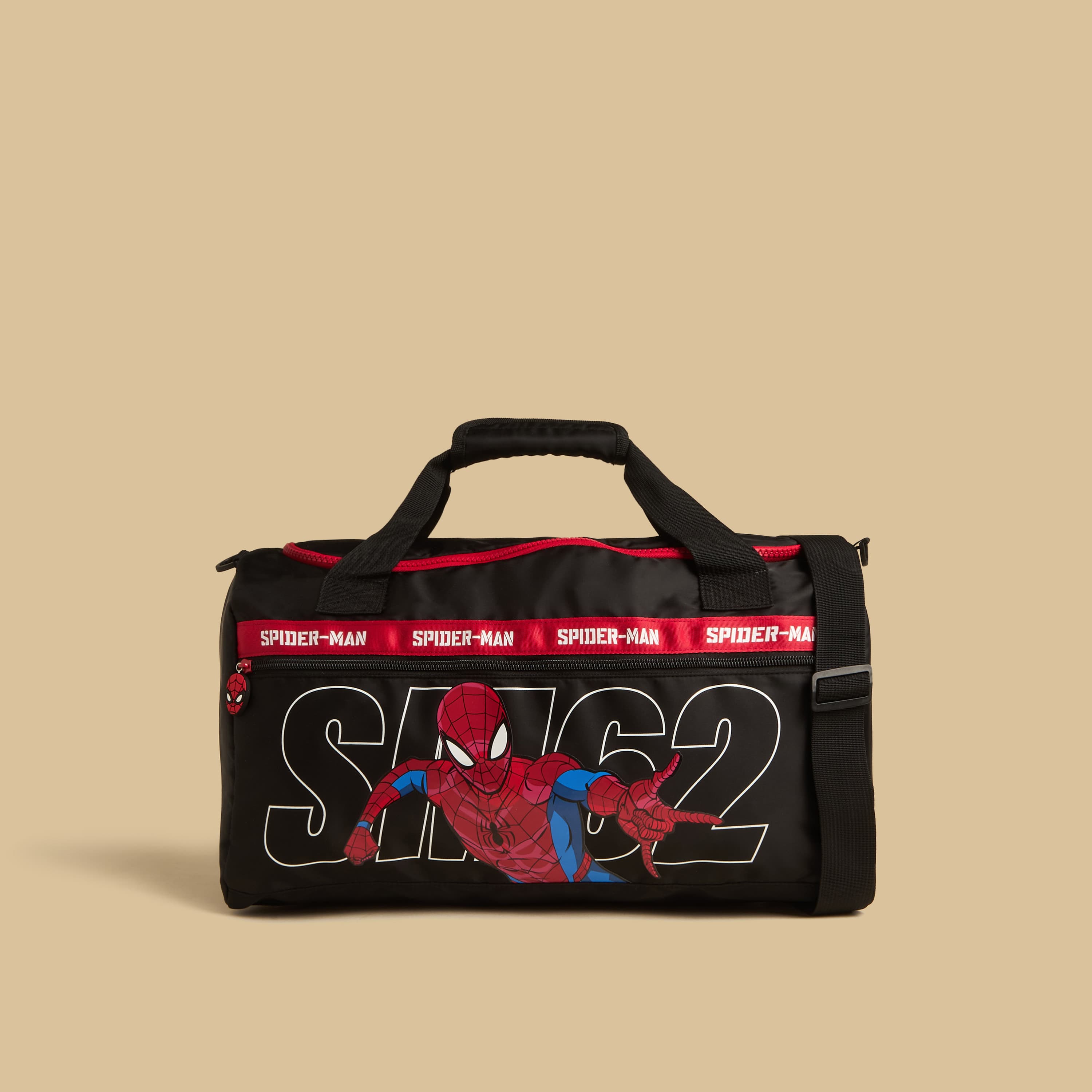 Spider-Man Print Duffle Bag with Detachable Strap