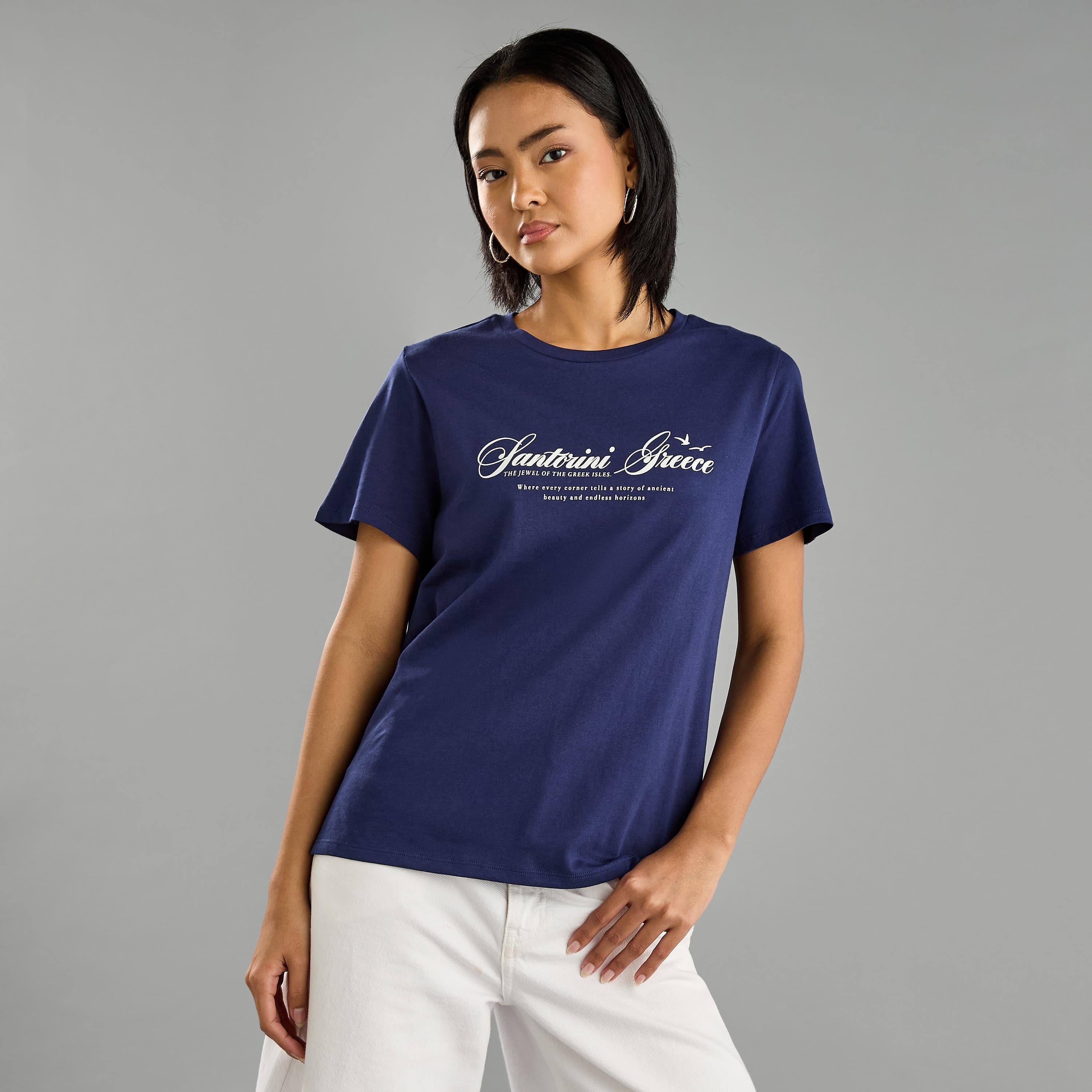 Typographic Print T-shirt