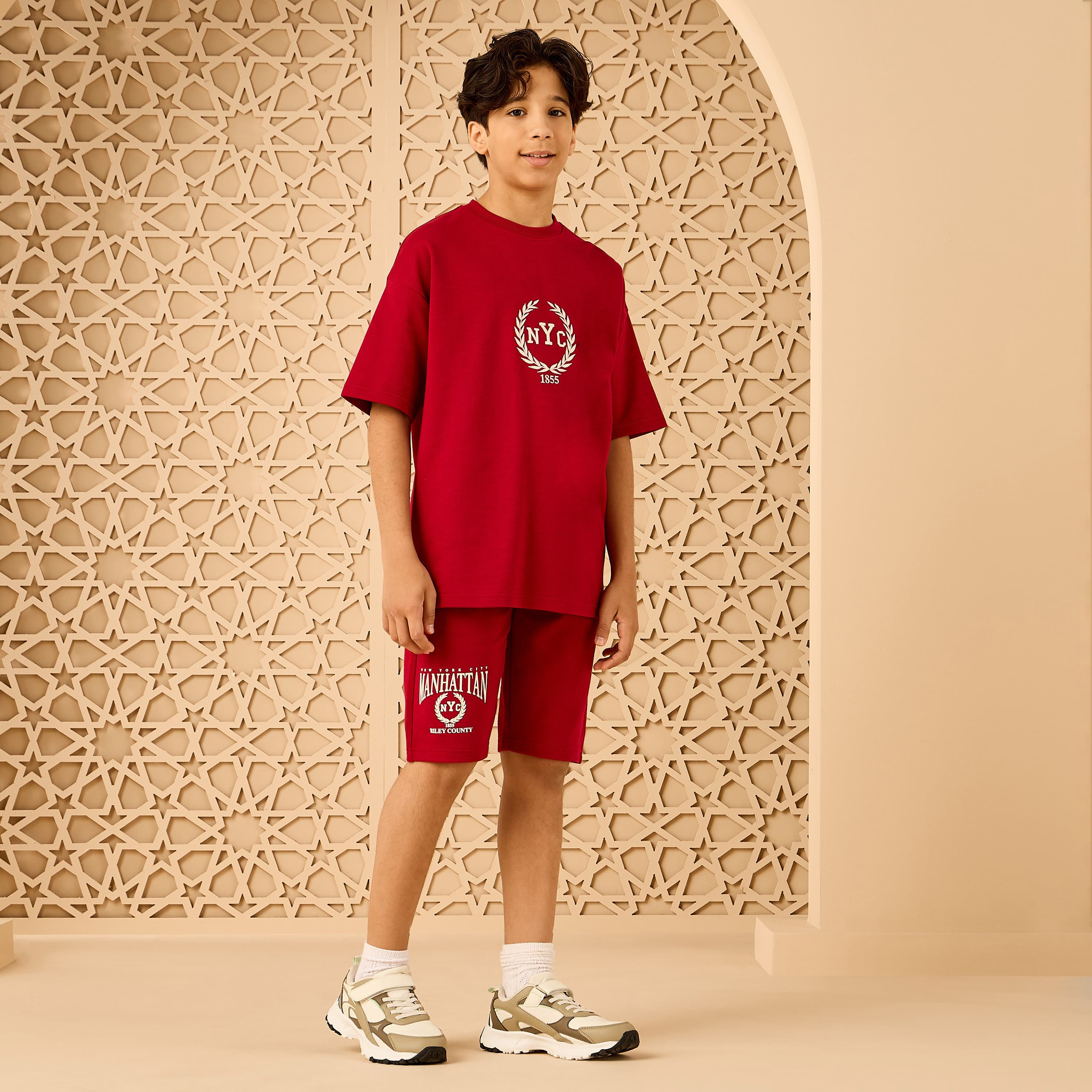 Manhattan Print Cotton T-shirt and Shorts Set Sets & Outfits