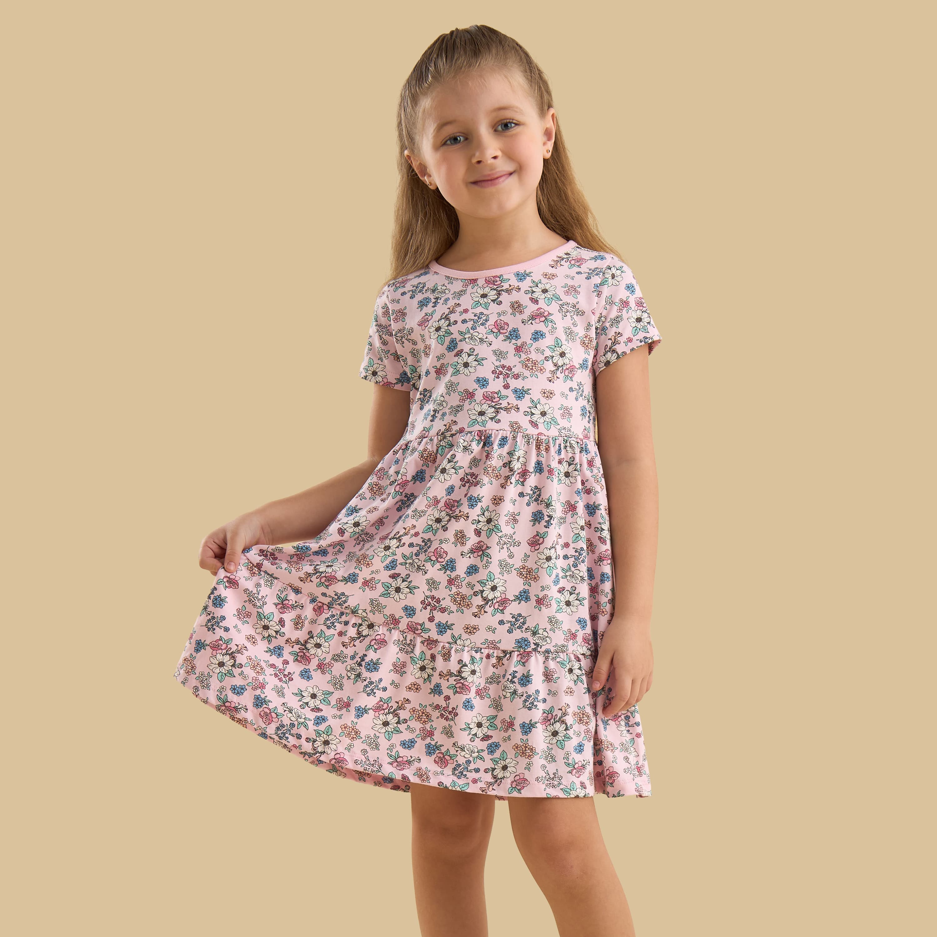 Floral Print Tiered Dress