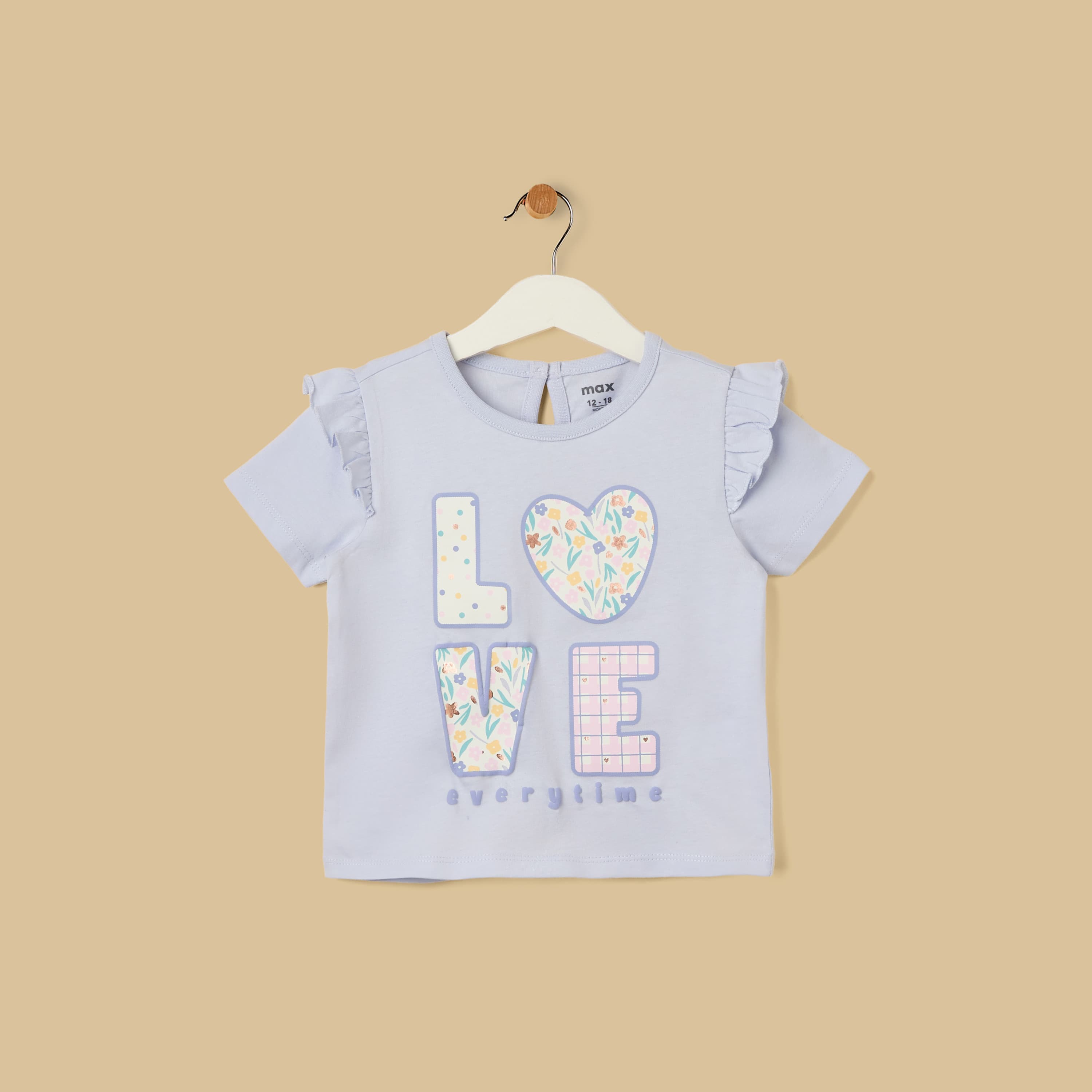 Printed Top with Ruffles