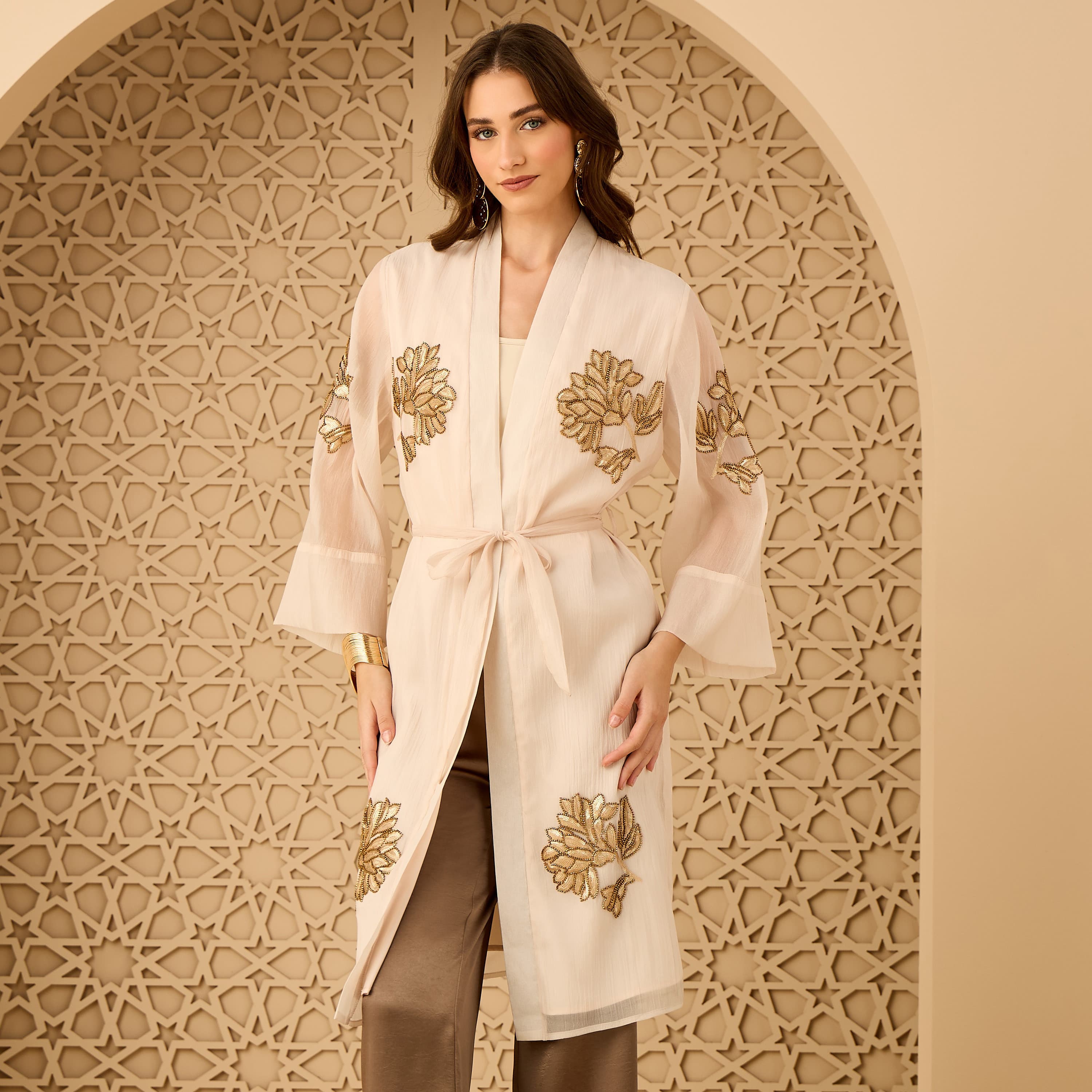 Embellished Longline Shrug