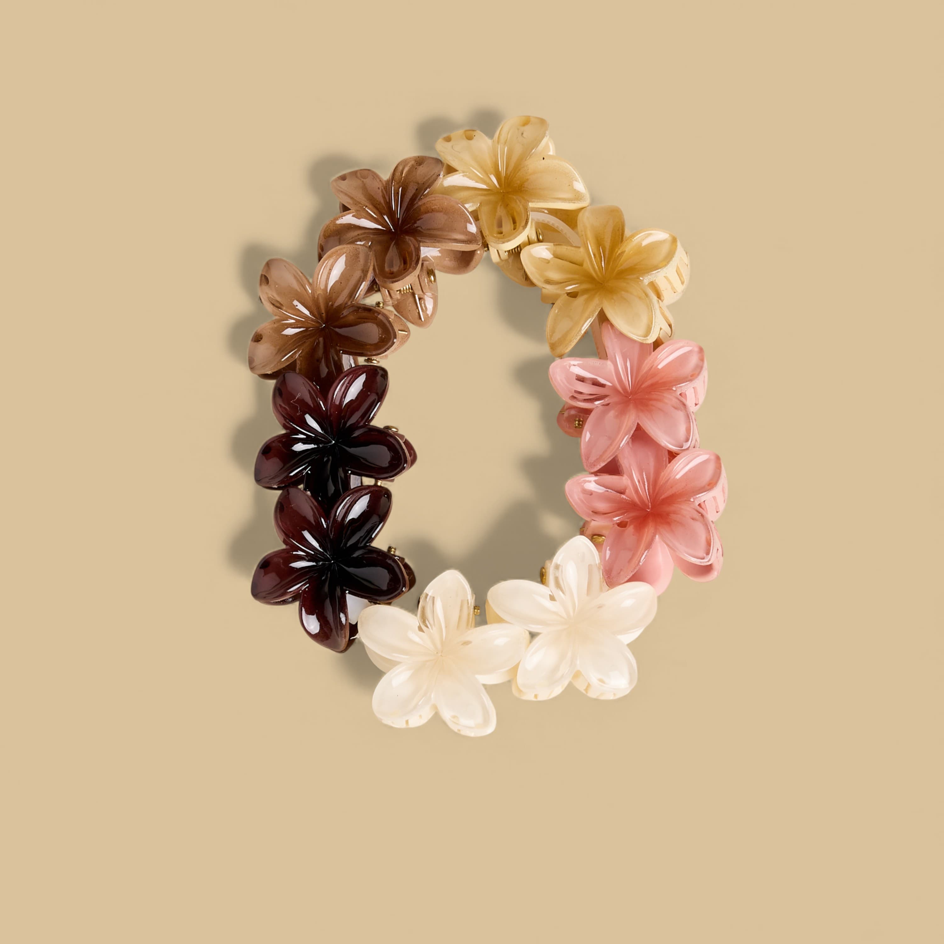 Pack of 10 - Floral Shaped Hair Clamp
