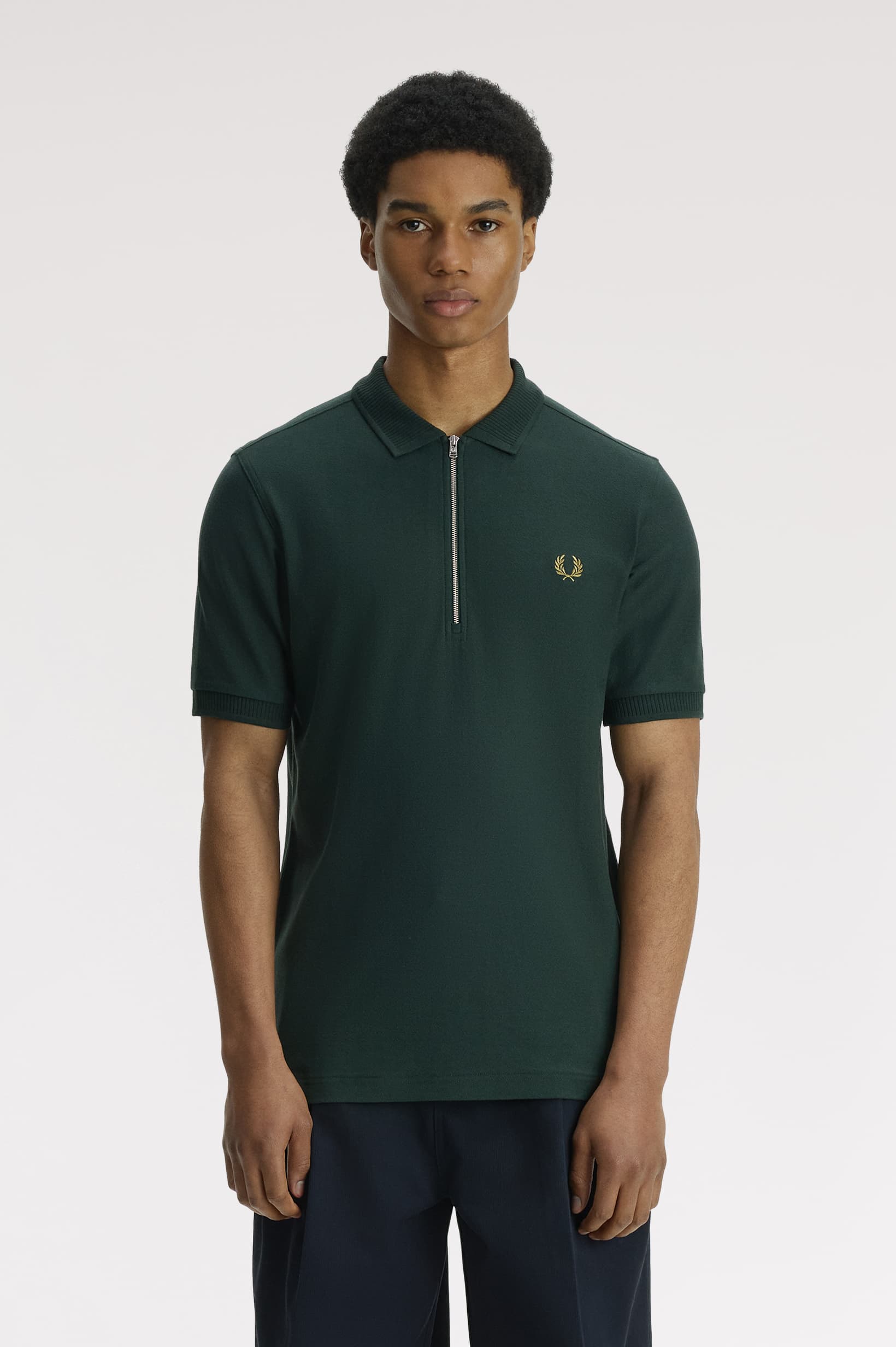 Crepe Piqué Polo Shirt