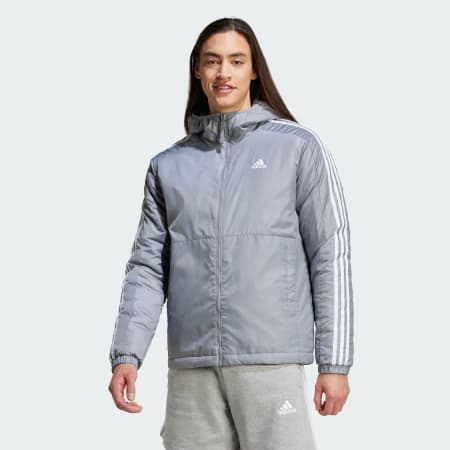 Essentials 3-Stripes Insulated Hooded Jacket