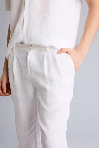 Relax Fit 100% Linen Trousers (4)