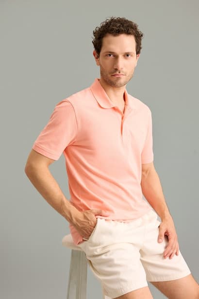 Slim Fit Short Sleeve Polo T-Shirt