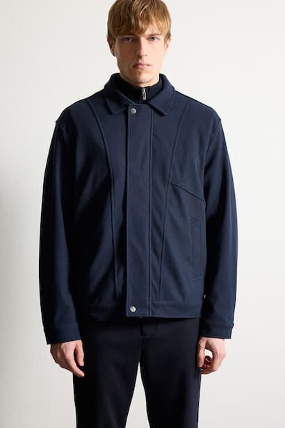 Regular Fit Polo Collar Jacket (٣)
