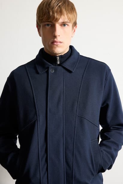 Regular Fit Polo Collar Jacket (٤)