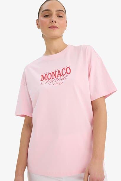 Crew Neck Printed Oversize T-Shirt