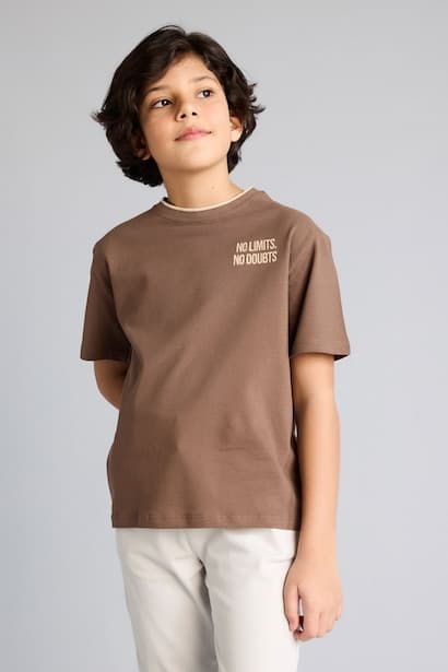 Boy New Regular Fit Crew Neck Printed Pique T-Shirt (٣)