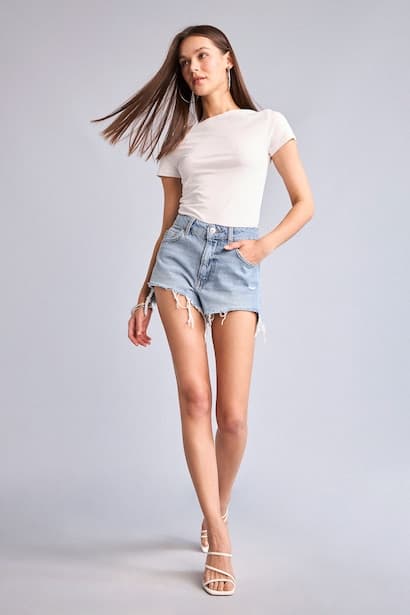 High Waist Denim Shorts