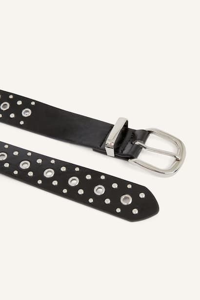 Woman Rectangular Buckle Faux Leather Black Belt (3)