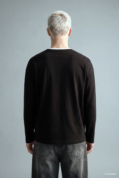 Boxy Fit Printed Crew Neck Sweatshirt (4)