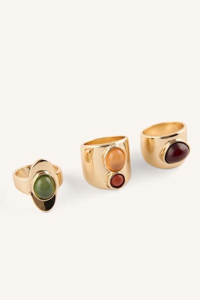 Woman 3 Piece Rings Jewellery (4)