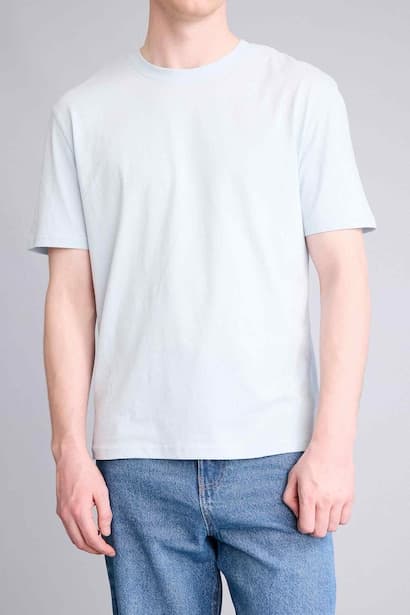 Regular Fit Crew Neck 100% Cotton Short Sleeve T-Shirt (٤)