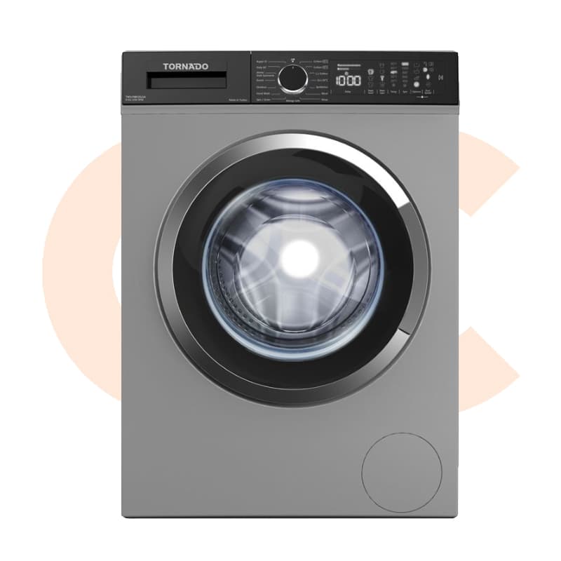 Tornado Washing Machine Full Automatic 8 Kg 1200 RPM Silver,Model-TWV-FN812SLOA