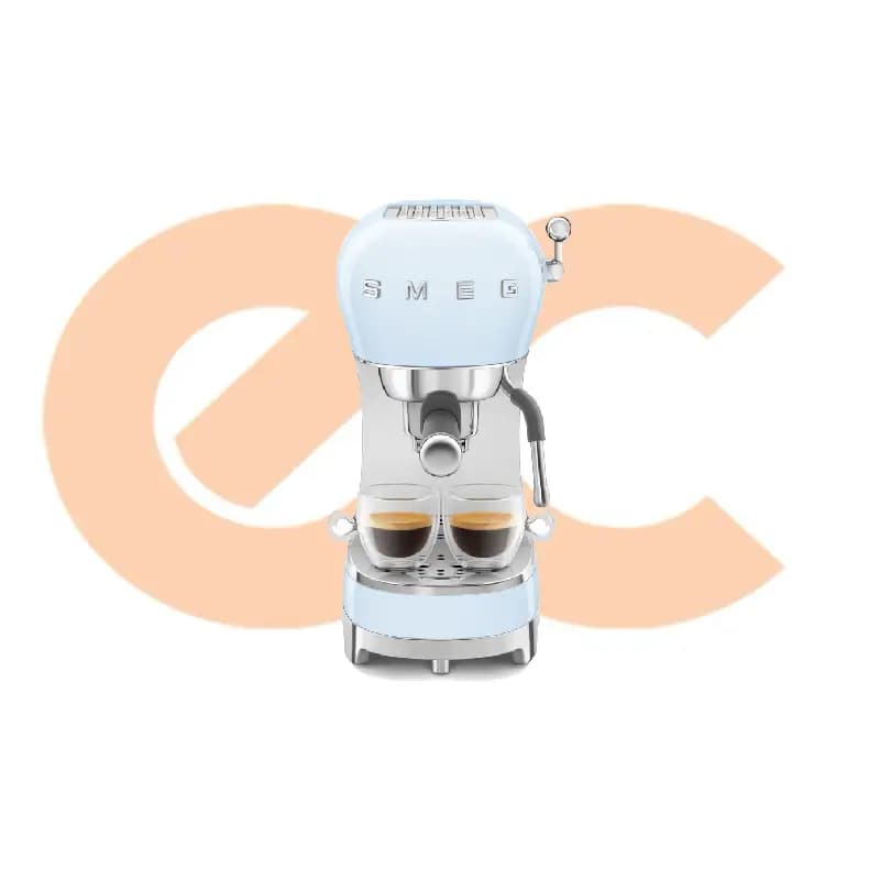 Smeg Espresso Machine 15 Bar 1350W 50’s Style Light Blue ECF02PBUK 8017709332617 International Warranty